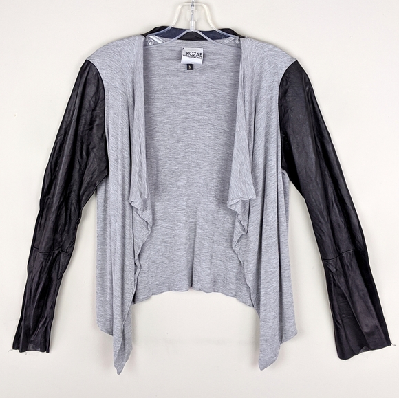 Rozae Nicholas | Gray Black Sleeve Cardigan-E90 - Picture 1 of 7
